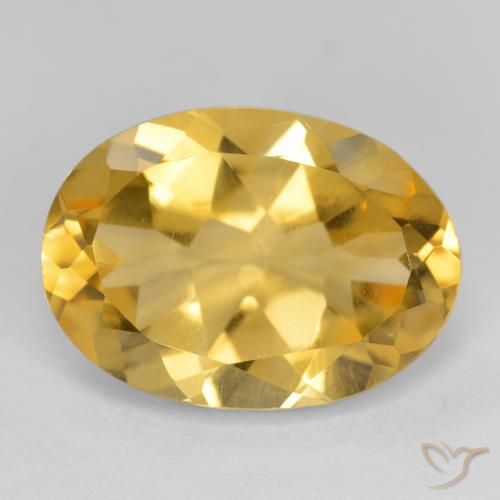 5.18ct Naturel Doré moyen Citrine, ovale, VVS-VS