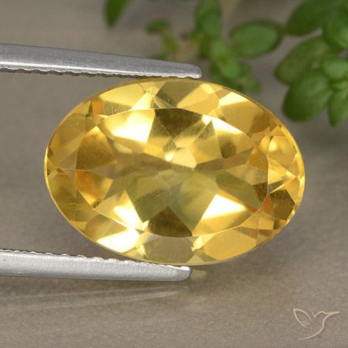 5.35ct Naturel Doré Citrine, ovale, VVS-VS