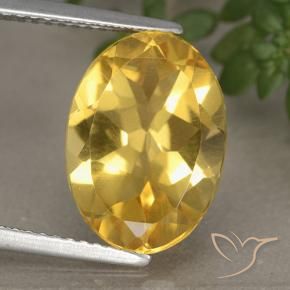 Citrine Doré naturelle ovale, 5.35 ct, VVS-VS