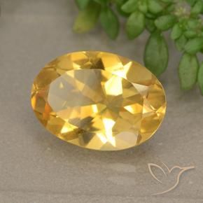 Citrine Doré vif naturelle ovale, 5.11 ct, VVS-VS