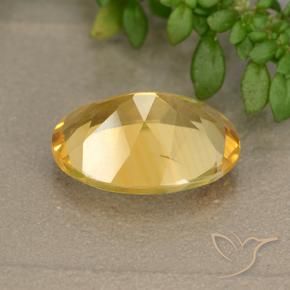 Citrine Doré vif naturelle ovale, 5.11 ct, VVS-VS