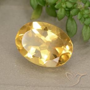 Citrine Or moyen naturelle ovale, 5.44 ct, VVS-VS