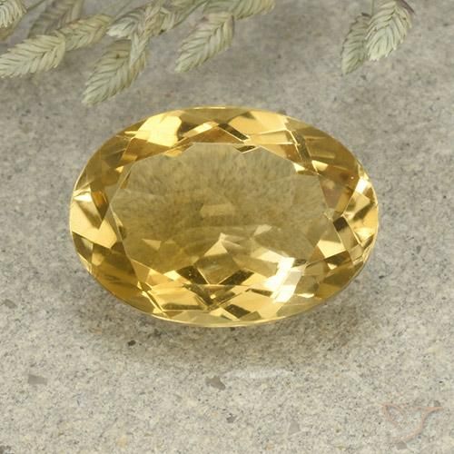 Citrine Orange Doré naturelle ovale, 4.94 ct, VVS-VS