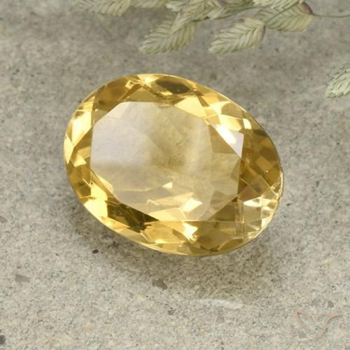 Citrine Orange Doré naturelle ovale, 4.94 ct, VVS-VS