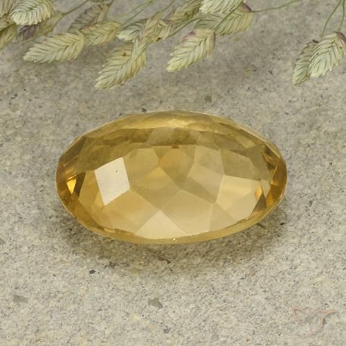 Citrine Orange Doré naturelle ovale, 4.94 ct, VVS-VS