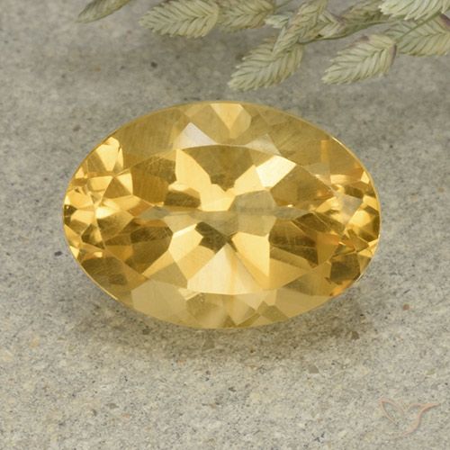 5.71ct Naturel Doré moyen Citrine, ovale, VVS-VS
