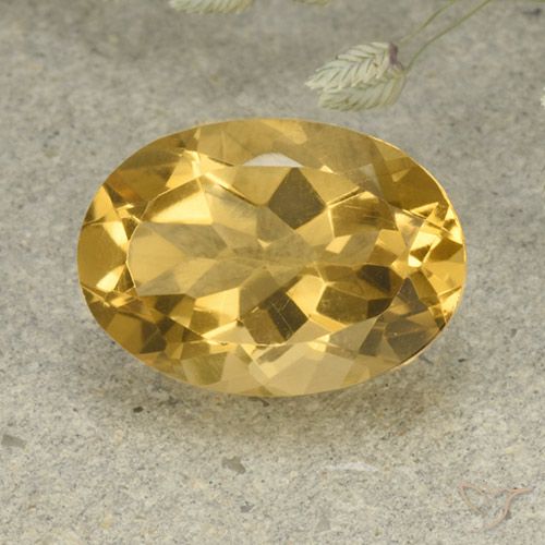 5.43ct Naturel Doré moyen Citrine, ovale, VVS-VS