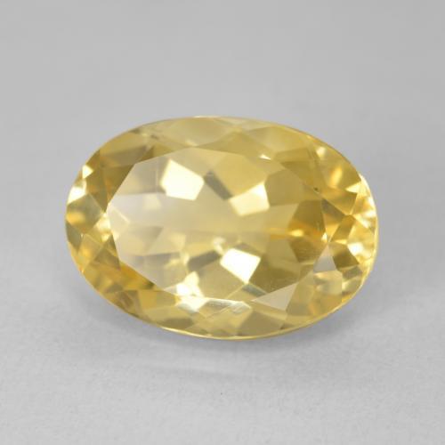 Citrine Doré naturelle ovale, 6.37 ct, VVS-VS