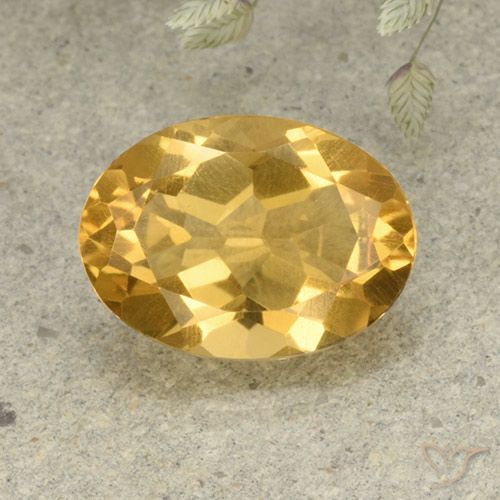 4.70ct Naturel Doré moyen-foncé Citrine, ovale, VVS-VS
