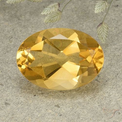 Citrine Orange Doré naturelle ovale, 5.34 ct, VVS-VS