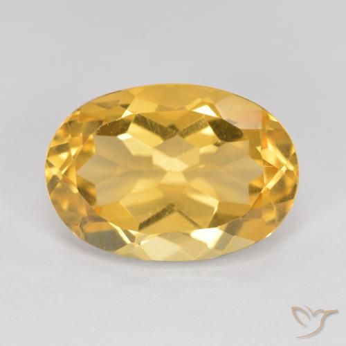 5.71ct Naturel Doré moyen Citrine, ovale, VVS-VS