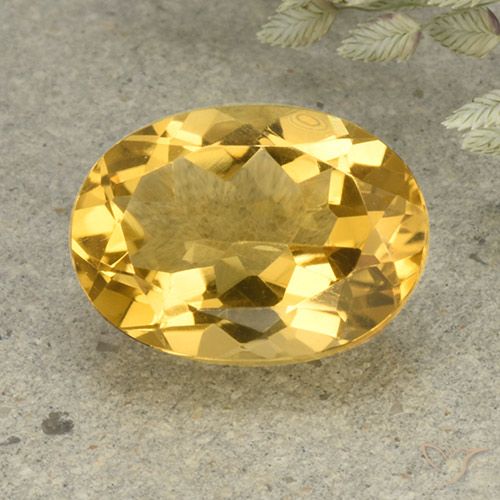 Citrine Orange Doré naturelle ovale, 5.56 ct, VVS-VS