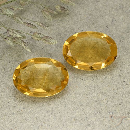 8.29ctw Naturel Orange doré profond Citrine, ovale, VVS-VS