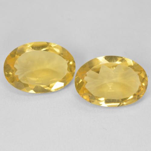 9.12ctw Naturel Orange Doré Citrine, ovale, VVS-VS