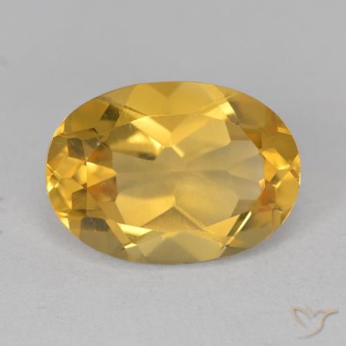 5.52ct Naturel Doré moyen Citrine, ovale, VVS-VS