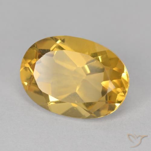 Citrine Doré moyen naturelle ovale, 5.52 ct, VVS-VS