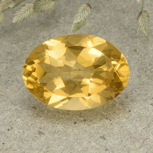 Citrine Orange Doré naturelle ovale, 5.08 ct, VVS-VS