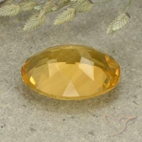 Citrine Orange doré profond naturelle ovale, 5.35 ct, VVS-VS