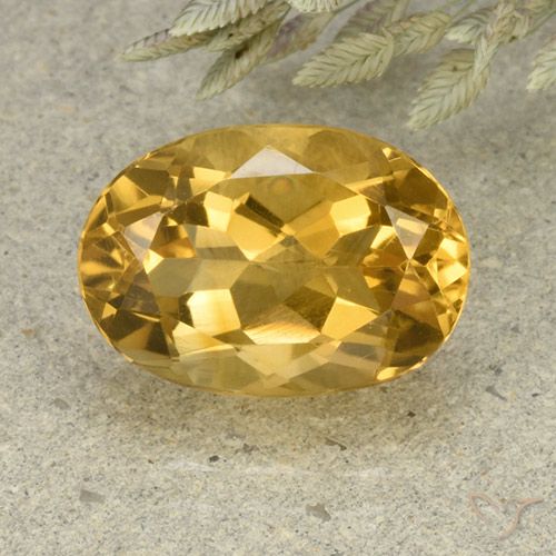5.73ct Naturel Doré moyen-léger Citrine, ovale, VVS-VS