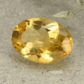 Citrine Orange Doré naturelle ovale, 4.45 ct, VVS-VS