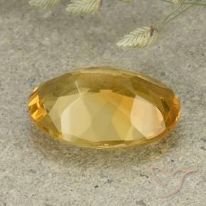 Citrine Orange Doré naturelle ovale, 4.45 ct, VVS-VS