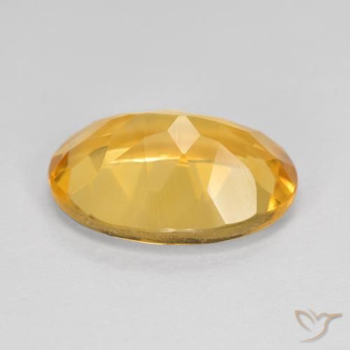 Citrine Orange doré profond naturelle ovale, 5.16 ct, VVS-VS