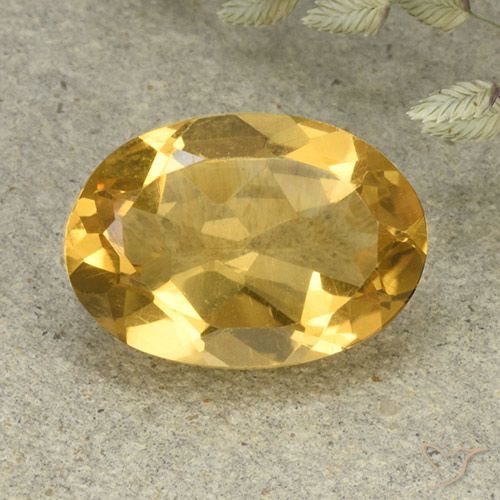 Citrine Orange Doré naturelle ovale, 4.56 ct, VVS-VS