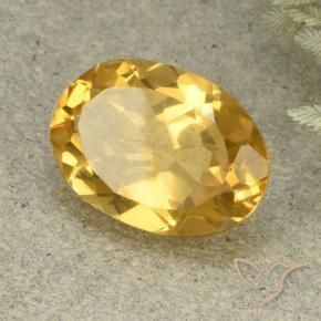 Citrine Orange Doré naturelle ovale, 4.56 ct, VVS-VS