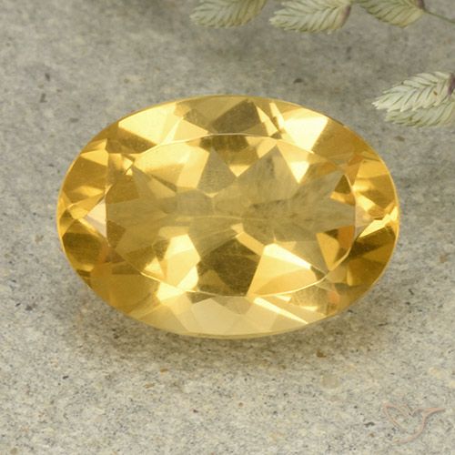 5.31ct Naturel Doré moyen Citrine, ovale, VVS-VS