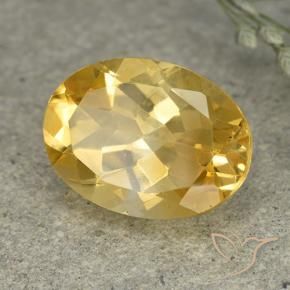 Citrine Orange Doré naturelle ovale, 5.42 ct, VVS-VS