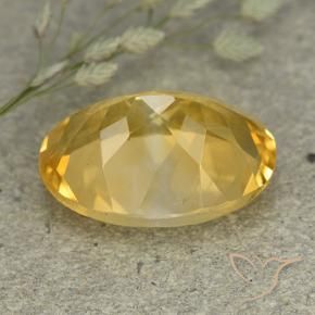 Citrine Orange Doré naturelle ovale, 5.42 ct, VVS-VS