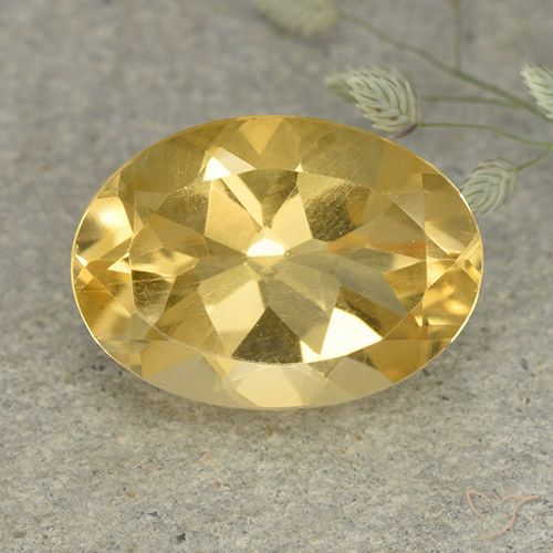 5.81ct Naturel Doré moyen Citrine, ovale, VVS-VS
