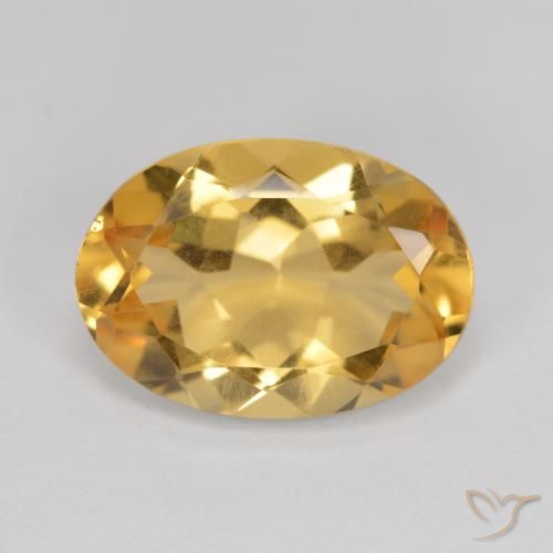 Citrine Orange-or naturelle ovale, 5.04 ct, VVS-VS