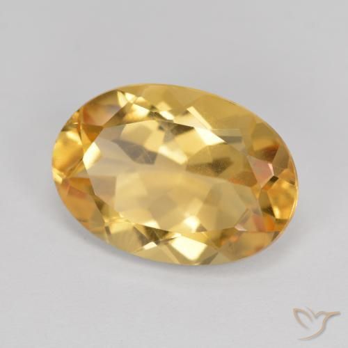 Citrine Orange-or naturelle ovale, 5.04 ct, VVS-VS
