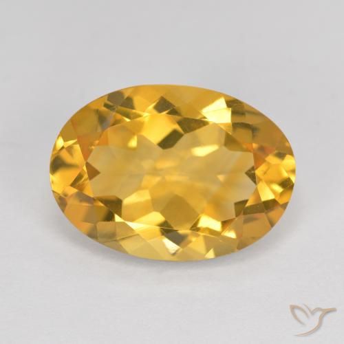 Citrine Doré foncé naturelle ovale, 5.14 ct, VVS-VS