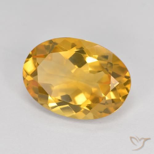 Citrine Doré foncé naturelle ovale, 5.14 ct, VVS-VS