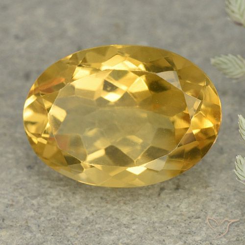 Citrine Orange Doré naturelle ovale, 5.71 ct, VVS-VS