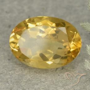 Citrine Orange Doré naturelle ovale, 5.71 ct, VVS-VS