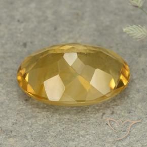 Citrine Doré moyen-foncé naturelle ovale, 4.32 ct, VVS-VS