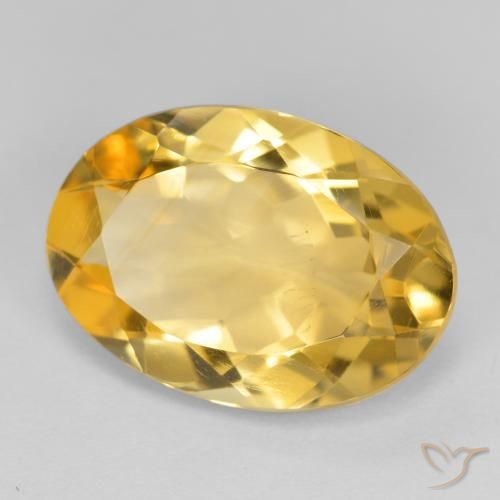 Citrine Doré moyen naturelle ovale, 4.76 ct, VVS-VS