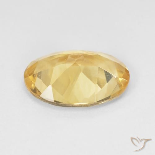 Citrine Medium Light-Golden naturelle ovale, 4.28 ct, VVS-VS