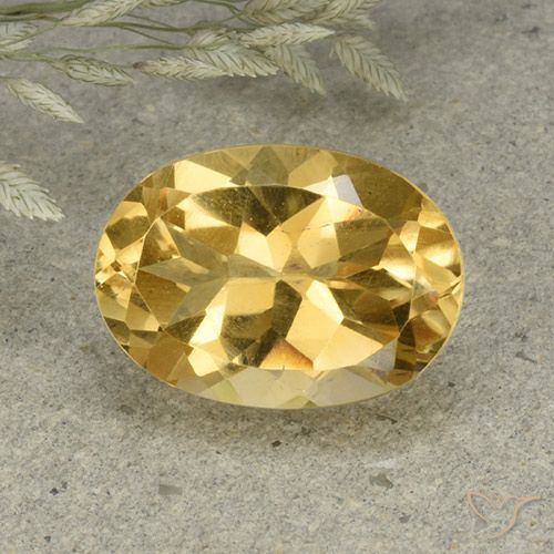 Citrine Orange Doré naturelle ovale, 5.82 ct, VVS-VS