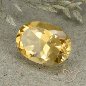 Citrine Orange Doré naturelle ovale, 5.82 ct, VVS-VS