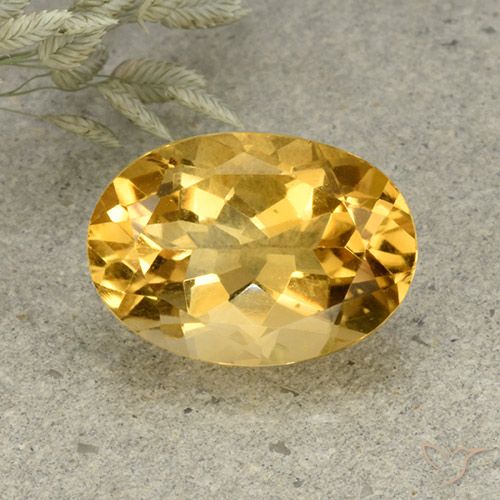 Citrine Orange Doré naturelle ovale, 5.60 ct, VVS-VS