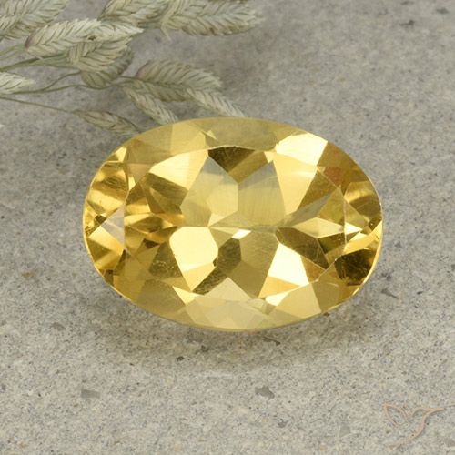 Citrine Orange Doré naturelle ovale, 5.07 ct, VVS-VS