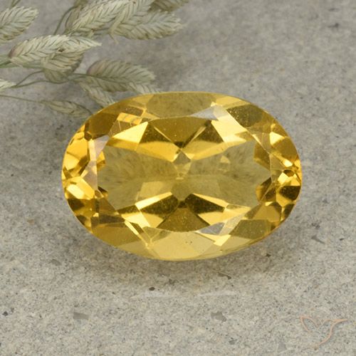 Citrine Orange Doré naturelle ovale, 5.43 ct, VVS-VS