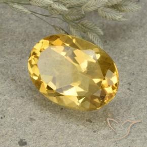 Citrine Orange Doré naturelle ovale, 5.43 ct, VVS-VS