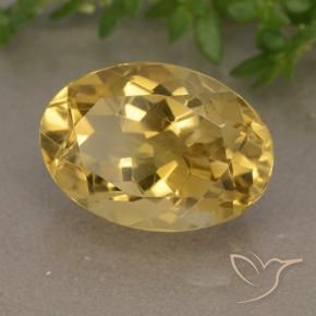 Citrine Orange Doré naturelle ovale, 6.10 ct, VVS-VS