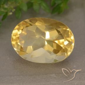 Citrine Orange Doré naturelle ovale, 6.32 ct, VVS-VS
