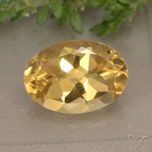 5.78ct Naturel Orange doré profond Citrine, ovale, VVS-VS